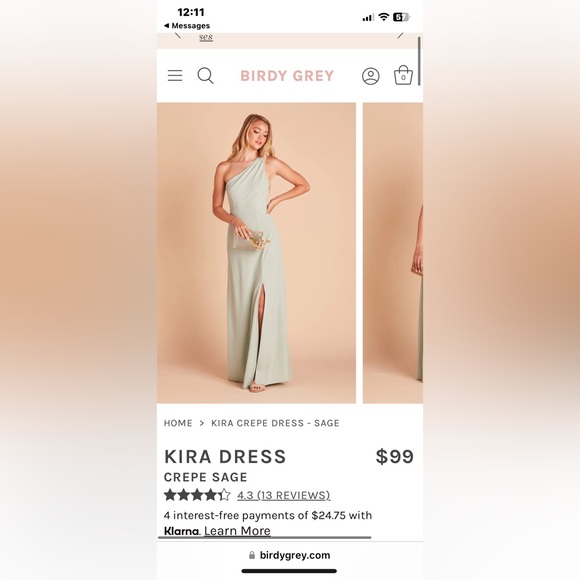 birdy grey kira dress reviews Emerald Bridesmaid Dress Chiffon Size Small